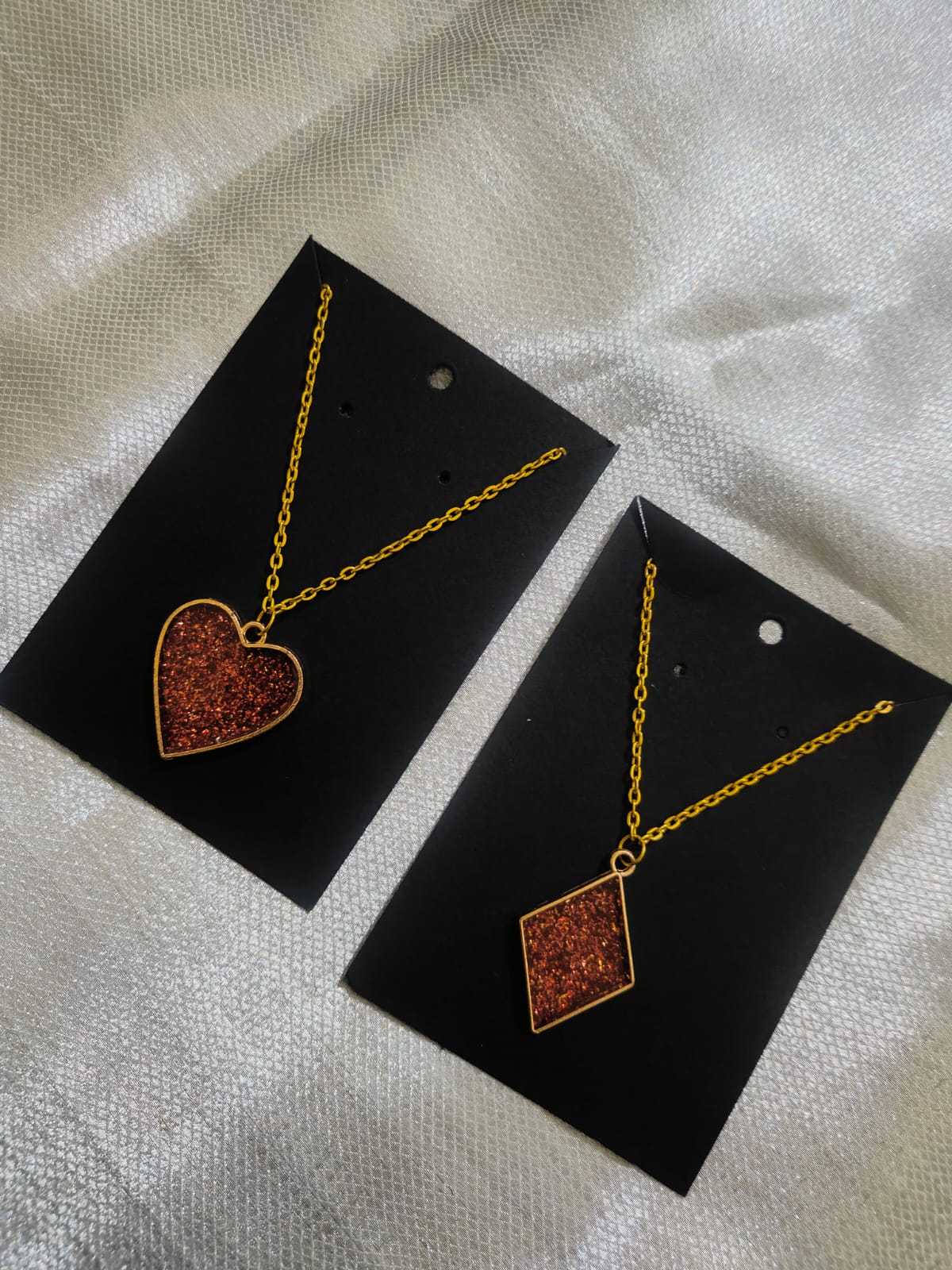 Glitter Resin Pendants